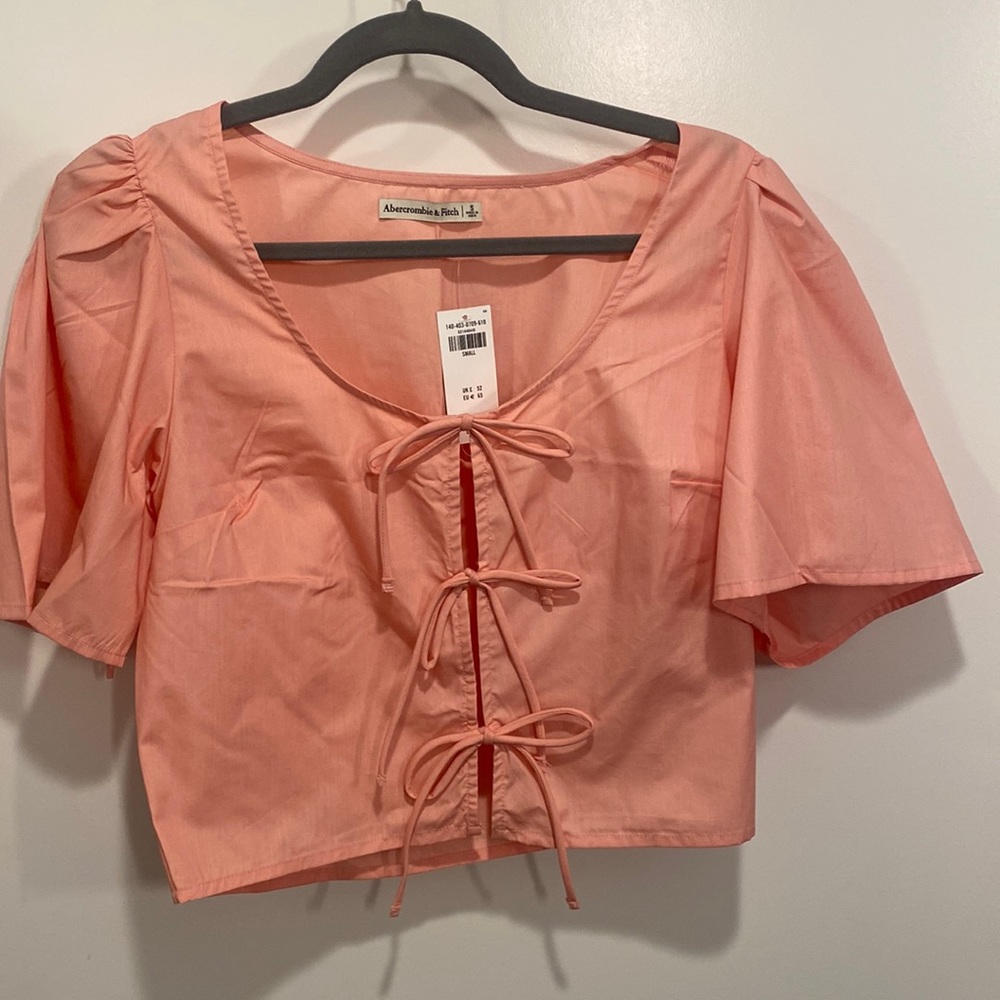 Abercrombie and fitch tie front shirt